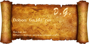 Dobos Gajána névjegykártya